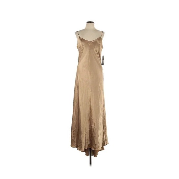 Lauren by Ralph Lauren size 10 stunning gold bias cut maxi dress. - Picture 4 of 10